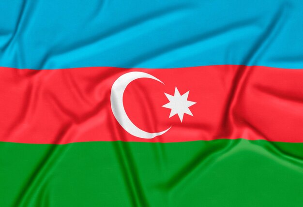 Realistic Azerbaijan Flag Background