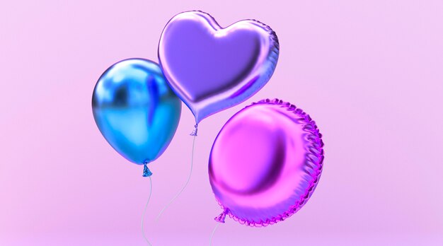 Realistic balloons arrangement