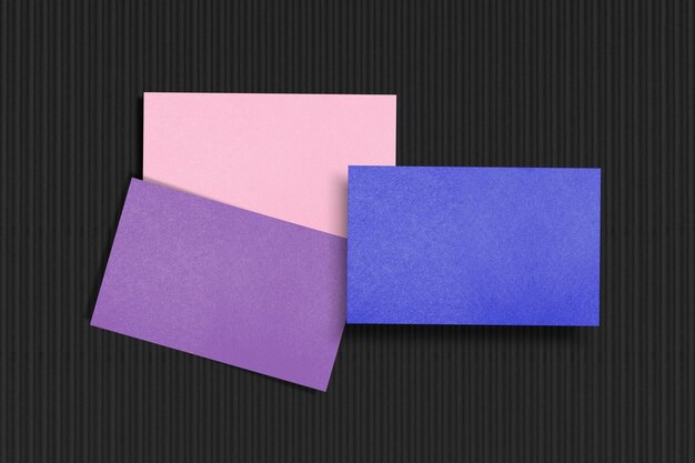 Realistic blank business card in pastel theme