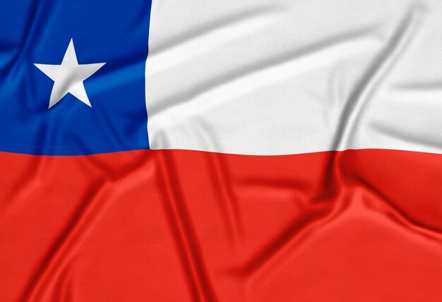 Realistic Chile Flag Background