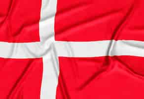 Free photo realistic denmark flag background