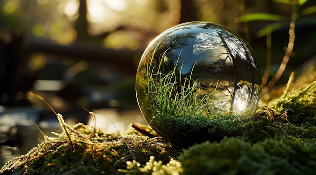 Free photo realistic drop with an ecosystem