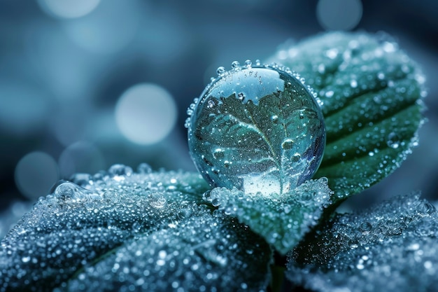 Realistic drop with an ecosystem