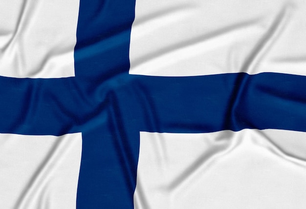 Free photo realistic finland flag background