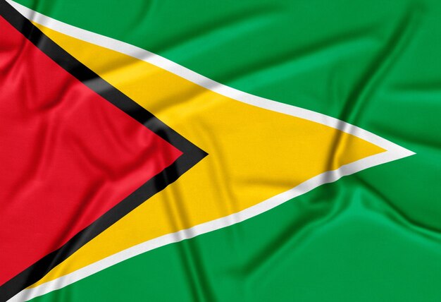 Realistic Guyana Flag Background