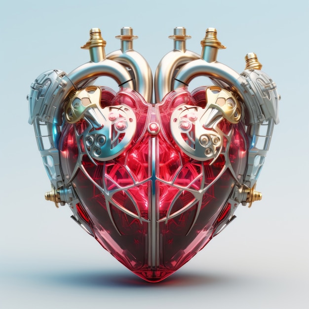 Realistic heart shape in studio