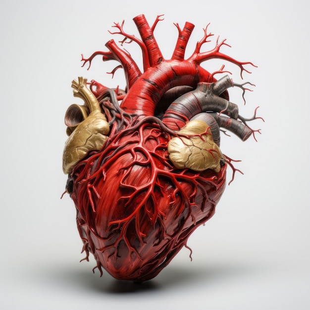 Forma di cuore realistica in studio