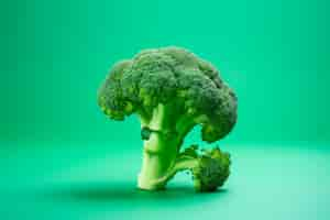 Free photo realistic image of broccoli on colourful background