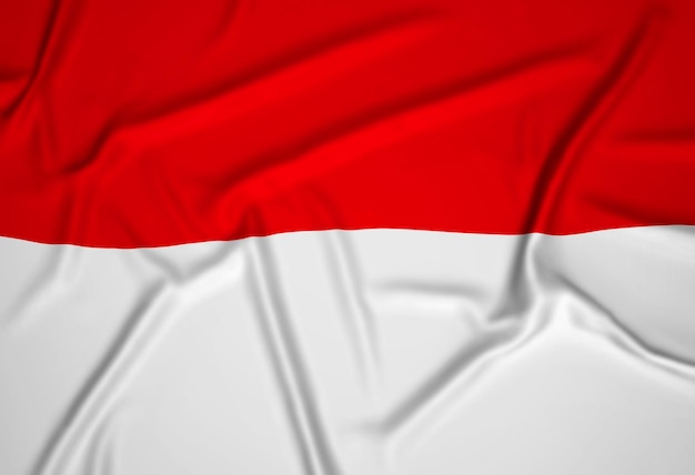Реалистичный флаг Индонезии