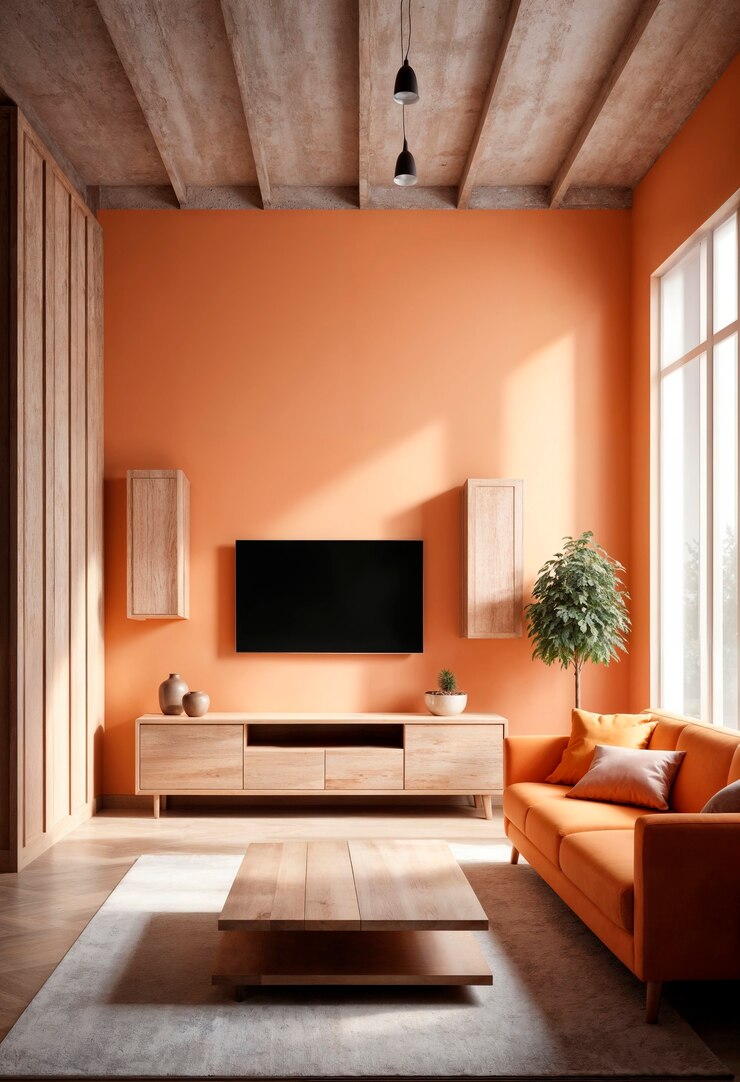 Free Photo realistic interior design with furniture