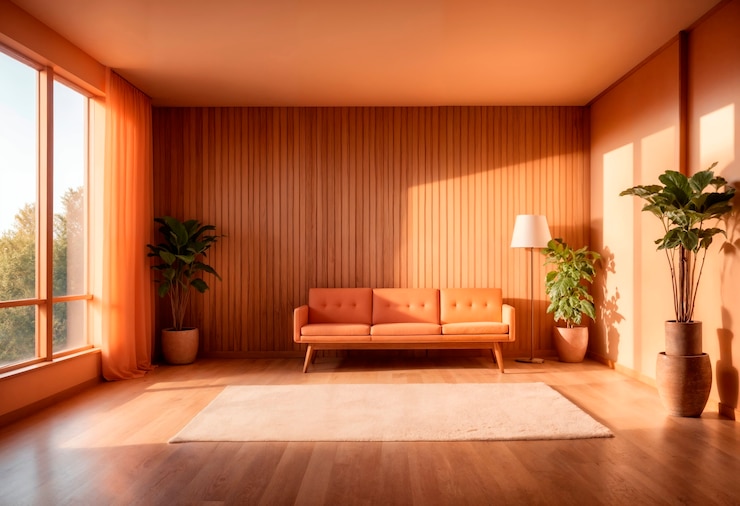 Free Photo realistic interior design with furniture