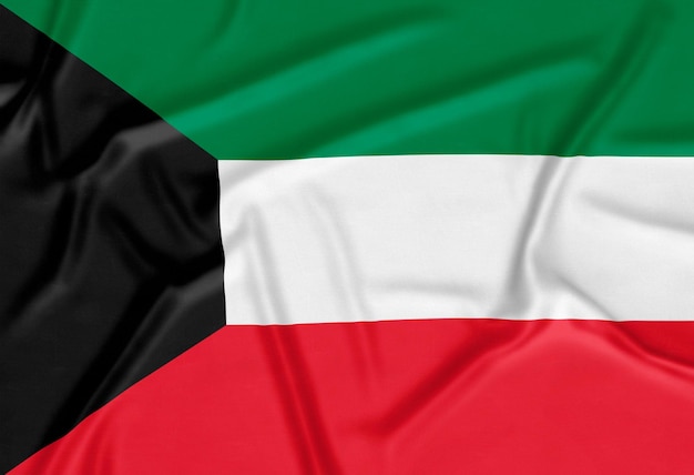 Free photo realistic kuwait flag background