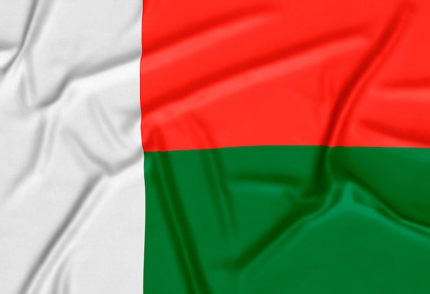 Foto gratuita lo sfondo realistico della bandiera del madagascar