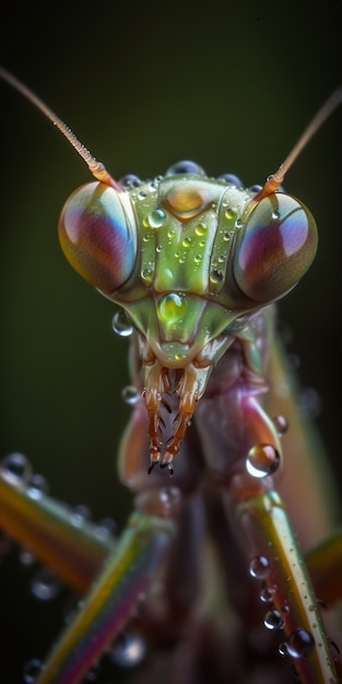 Realistic mantis in nature