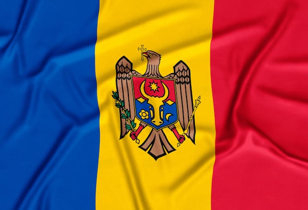 Free photo realistic moldova flag background