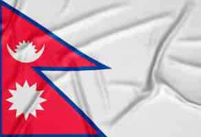 Free photo realistic nepal flag background