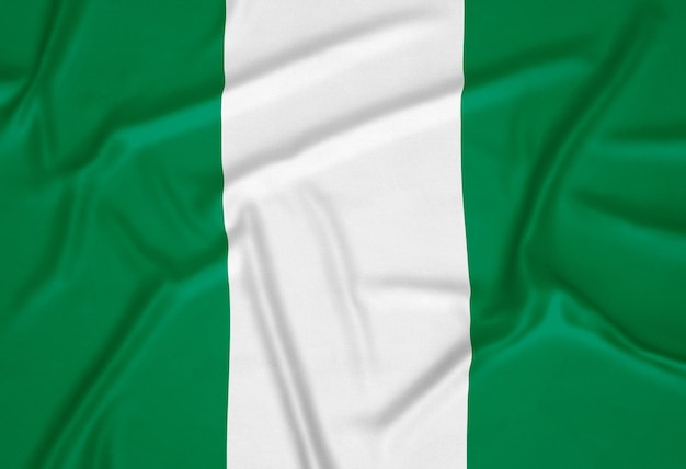 Реалистичный фон флага Нигерии