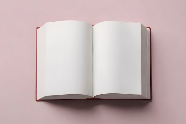 Free photo realistic open book on a table