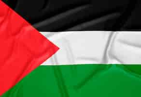 Free photo realistic palestina flag background