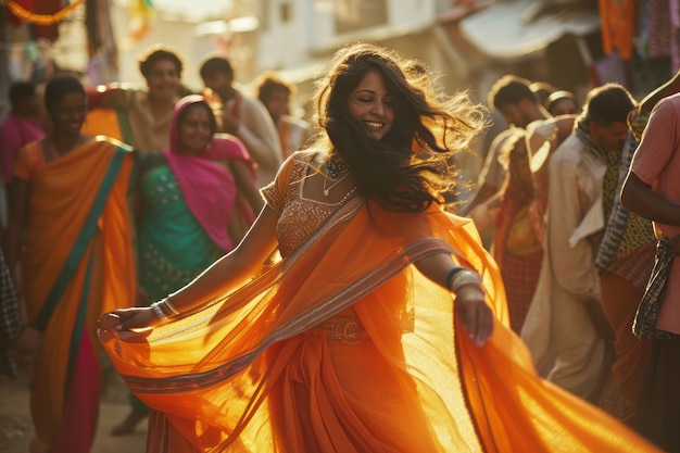 Free photo realistic people celebrating gudi padwa