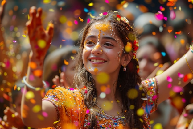 Free photo realistic people celebrating gudi padwa