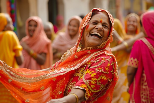 Gente realistica che celebra il gudi padwa.