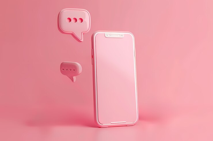 Free Photo realistic phone in studio social media concept