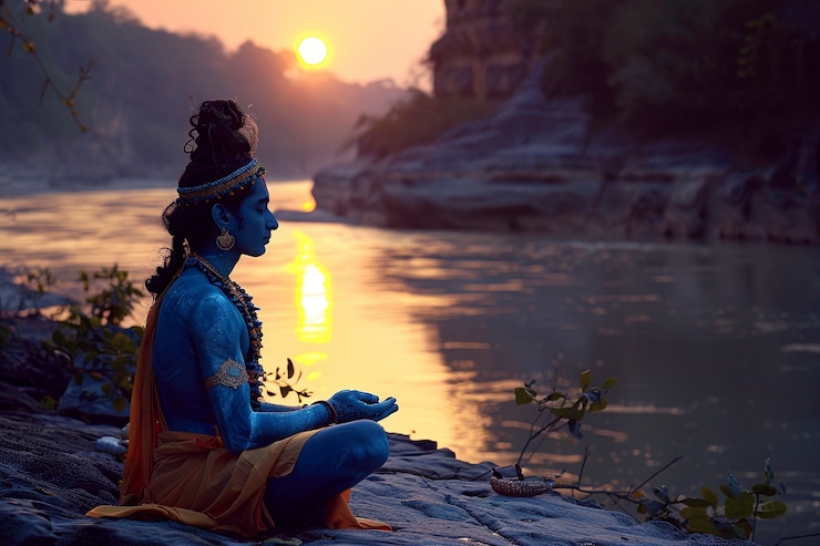 Free Photo realistic ram navami portrait for rama navami celebration