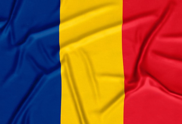 Бесплатное фото Реалистичный фон флага румынии