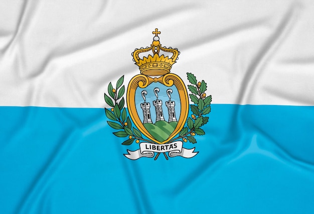 Реалистичный фон флага Сан-Марино