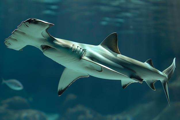 Realistic shark in ocean