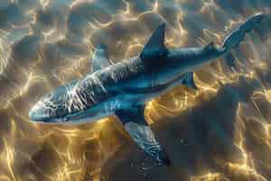 Free photo realistic shark in ocean