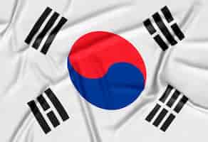 Free photo realistic south korea flag background