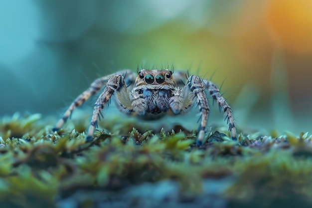 Бесплатное фото Реалистичный паук в природе