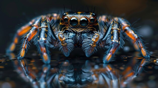 realistic spider in nature