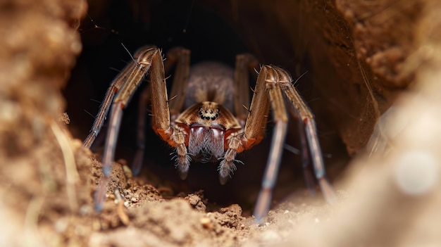 Foto gratuita ragno realistico in natura