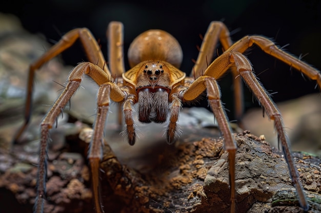 Free photo realistic spider in nature