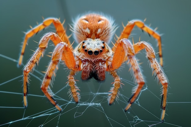 Free photo realistic spider in nature