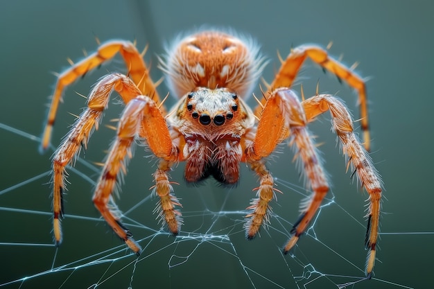 Foto gratuita ragno realistico in natura