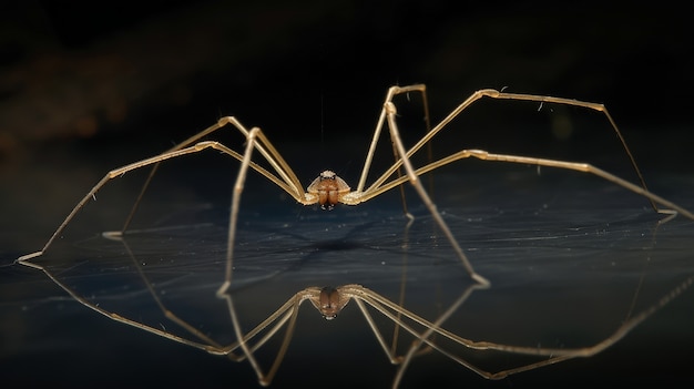 Free photo realistic spider in nature