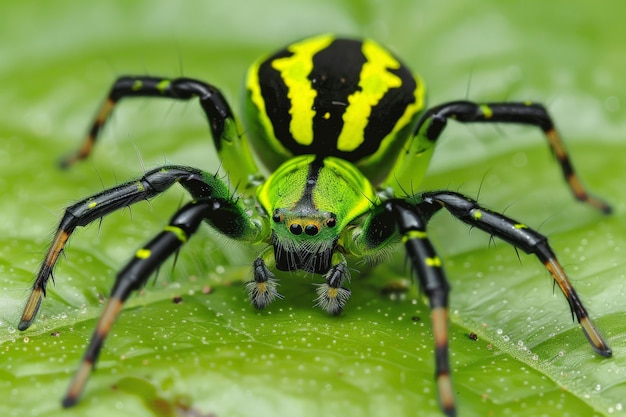 Free photo realistic spider in nature