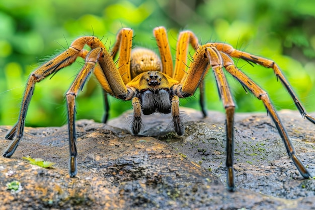 Free photo realistic spider in nature