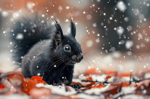 Foto gratuita squirrello realistico in un ambiente naturale