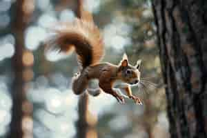 Foto gratuita squirrello realistico in un ambiente naturale