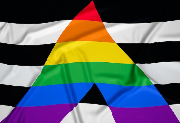 Realistic Straight Ally Flag