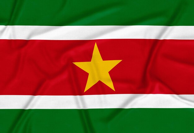 Realistic Suriname Flag Background