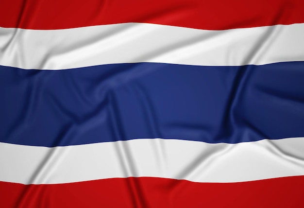 Реалистичный флаг Таиланда
