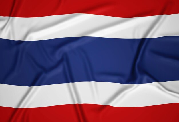 Realistic Thailand Flag