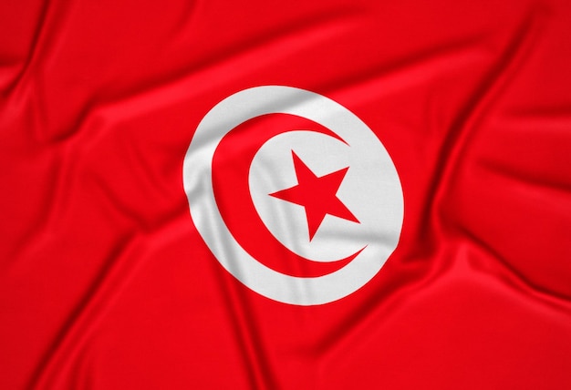 Foto gratuita priorità bassa realistica della bandiera della tunisia