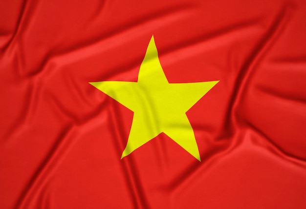 Free photo realistic vietnam flag background